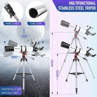 Universeel 90mm Refractor Telescoop AZ-montuur