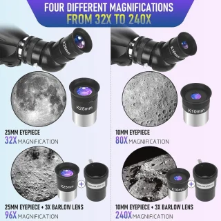 Universeel 90mm Refractor Telescoop AZ-montuur