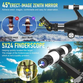 Universeel 90mm Refractor Telescoop AZ-montuur