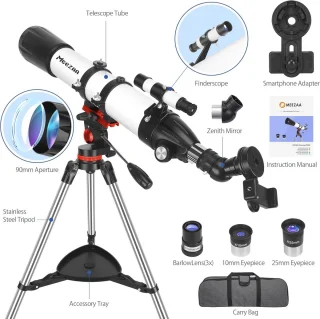 Universeel 90mm Refractor Telescoop AZ-montuur