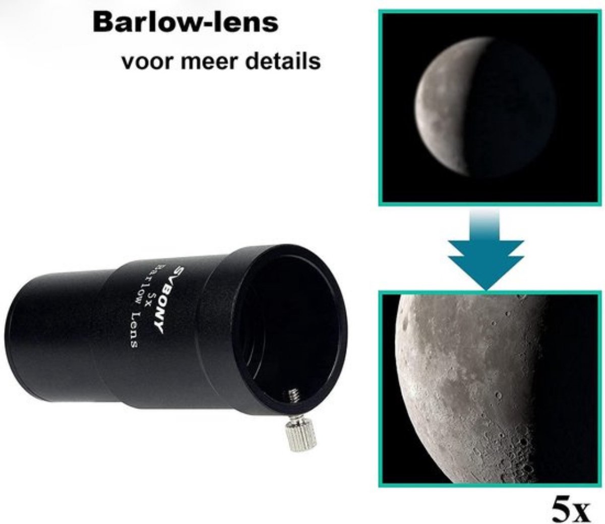 X01NSK16 Barlow Lens 5x 1.25"