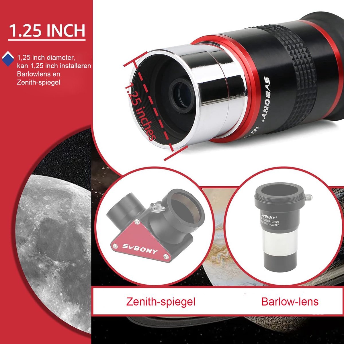 X01NSK31 Oculair Telescoop 6mm 1.25 Inch