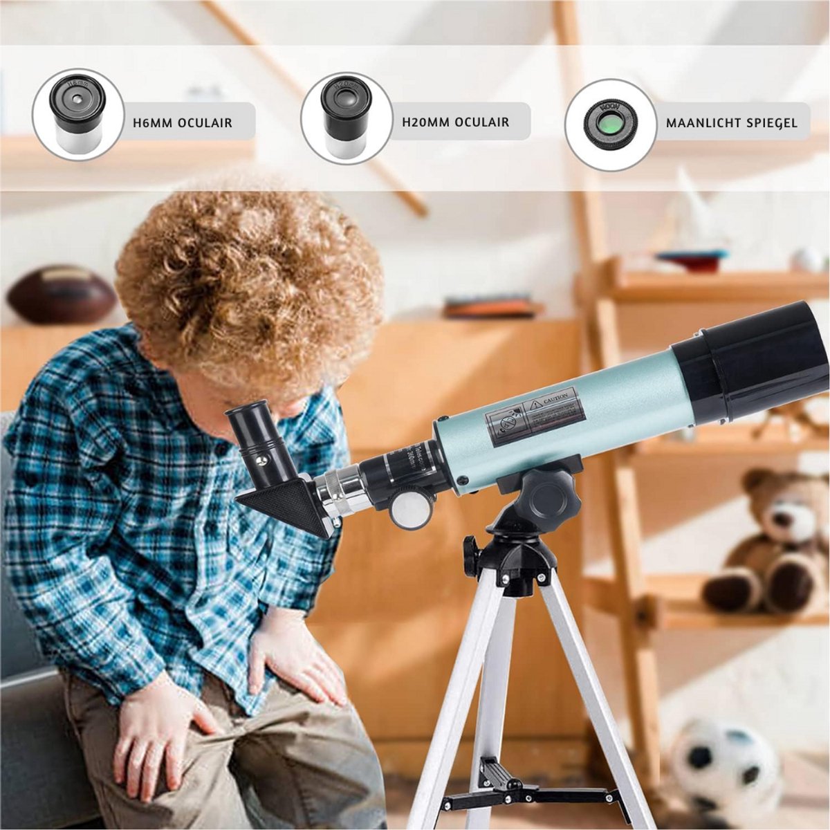 Zavira Telescoop Maan Zoom 90X Zwart