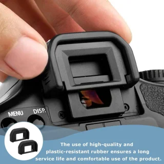 Zeynomax Oogschelpen voor Canon EF 100D 550D 600D 650D 700D 750D 760D 1000D 1100D - Set van 2 zwart