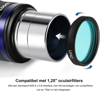 Zoom Oculair Telescoop 7-21mm 1.25 inch Astronomisch