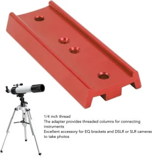 Zwaluwstaartplaat telescoopadapter 1/4" voor EQ-montuur - Rood