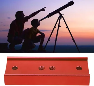 Zwaluwstaartplaat telescoopadapter 1/4" voor EQ-montuur - Rood