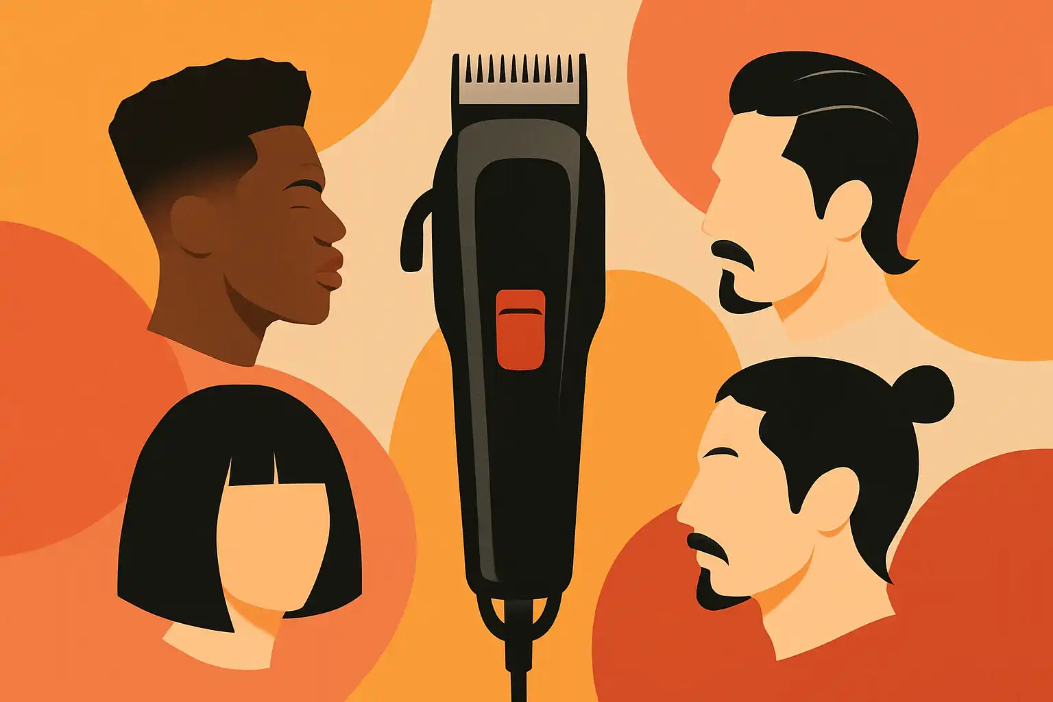 Hoe je met één tondeuse iconische kapsels van over de hele wereld nabootst