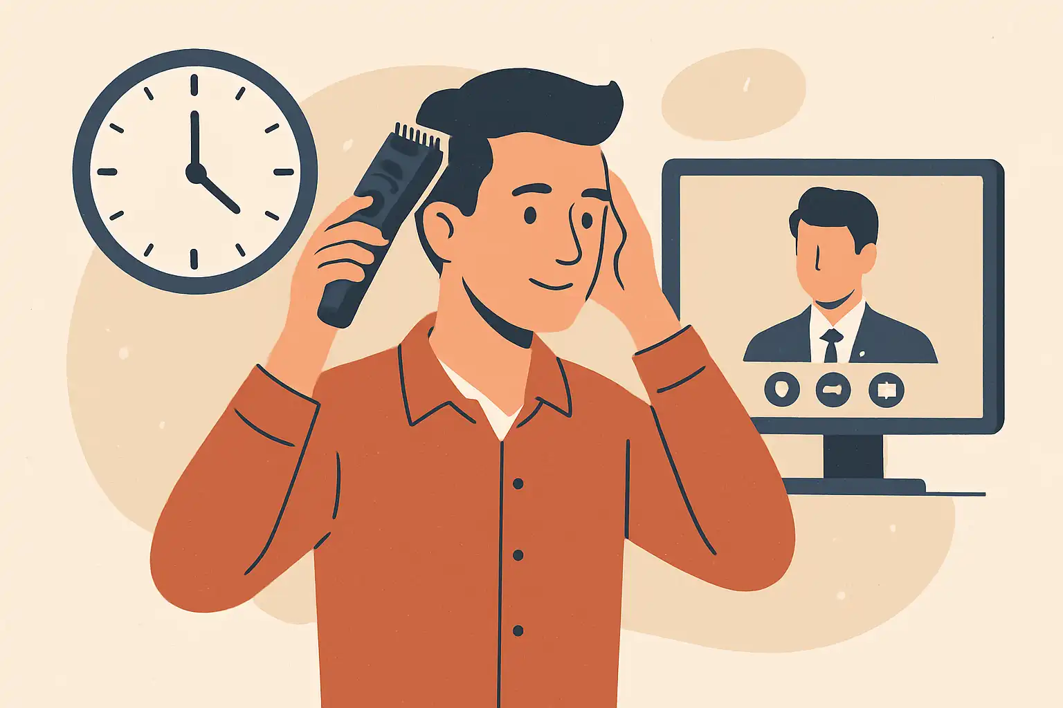 Nette look in vijf minuten: snelle tondeuse-routines voor videogesprekken