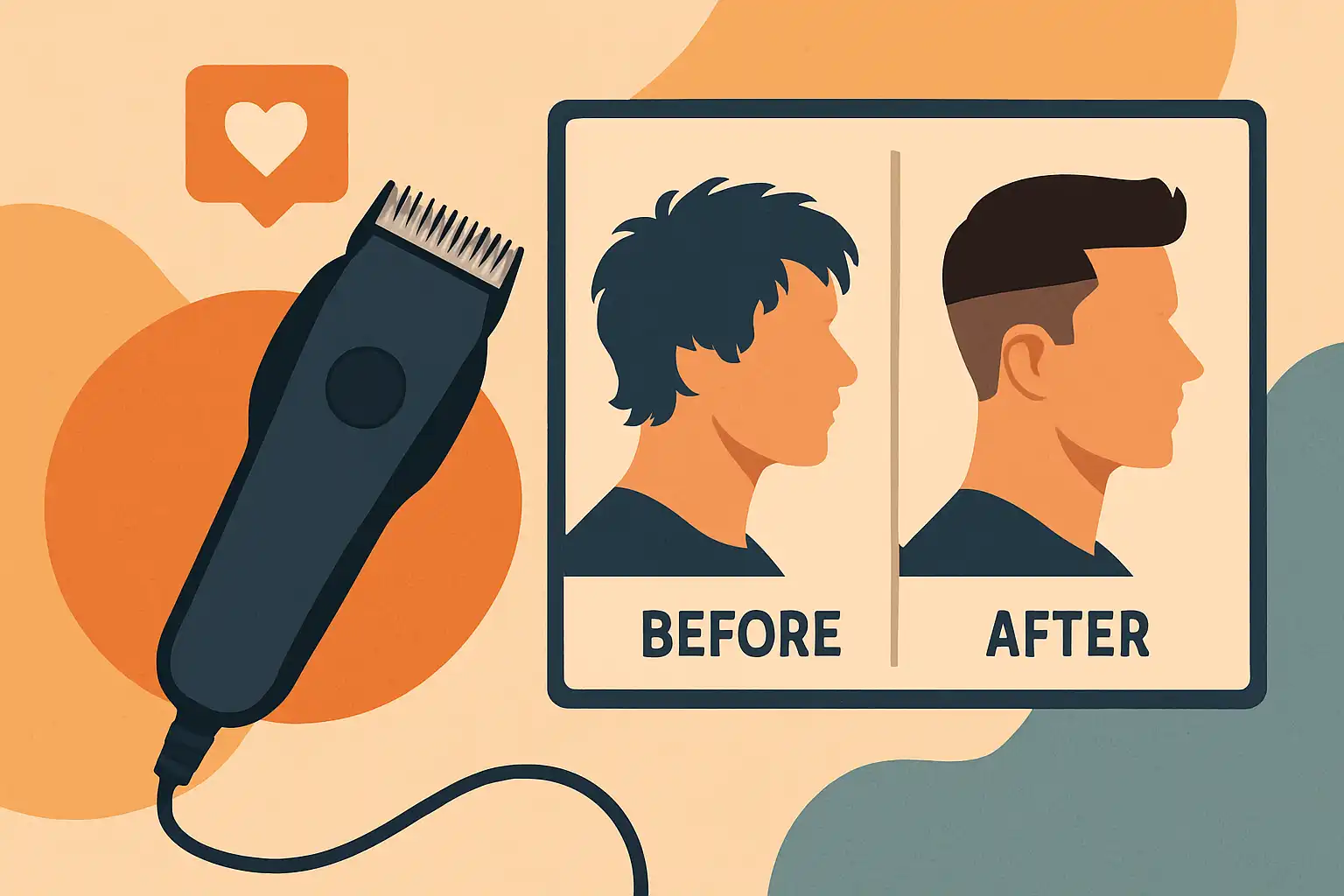 Zo maak je perfecte voor-en-na foto's met je tondeuse die volgers en klanten aantrekt