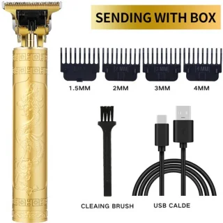 Heren tondeuse kapper salon professionele trimmer baard scheerapparaat + 4 limiet kammen