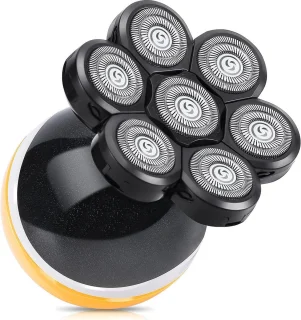 Mrs. Jones 6-in-1 scheerapparaat voor heren 7D roterend waterdicht geen absolute baardtrimmer draagbaar oplaadbaar draadloos nat en droog tondeuse set .