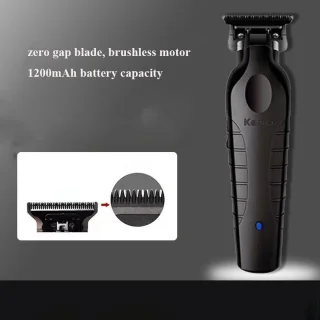 Kemei - Cordless Tondeuse - Scheerapparaat - Trimmer Voor Mannen - Baard - Hoofdhaar Draadloos ZWART