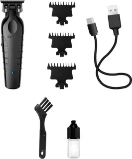 Kemei - Cordless Tondeuse - Scheerapparaat - Trimmer Voor Mannen - Baard - Hoofdhaar Draadloos ZWART