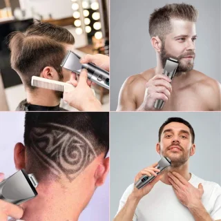 3-in-1 Tondeuse Mannen Hoofdhaar – Haartondeuse – Draadloze Baardtrimmer – Baard Trimmer- Trimapparaat Met Meerdere Opzetstukken – Kapperset Met Kappersmantel – Hair Clipper Waterdicht