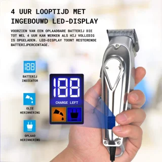 Tonduese Hoofdhaar - Baardtrimmer - Sterk RVS - 8 opzetstukken - van 1.5 mm tot 18 mm - Extra Scherp Resultaat