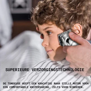 Tonduese Hoofdhaar - Baardtrimmer - Sterk RVS - 8 opzetstukken - van 1.5 mm tot 18 mm - Extra Scherp Resultaat