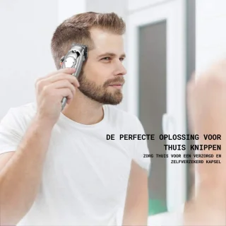 Tonduese Hoofdhaar - Baardtrimmer - Sterk RVS - 8 opzetstukken - van 1.5 mm tot 18 mm - Extra Scherp Resultaat