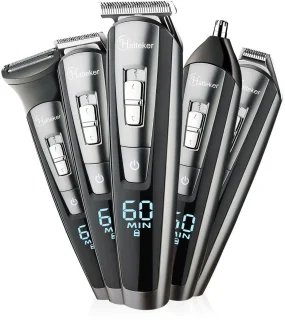 Hatteker 5-in-1 Professionele Tondeuse Set voor Heren – Baardtrimmer, Haartrimmer & Bodygroomer – Waterdicht en Oplaadbaar