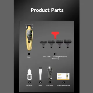 Kemei Tondeuse NEW - Draadloze Tondeuse - Professionele tondeuse - Haren Millimeteren - Contouren - Haren Scheren - Kapper Tondeuse - Kapper Kwaliteit - Baard Trimmer - Haar Trimmer - Beard and Hair Trimmer