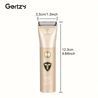Gertzy Tondeuse - Digitale Clipper - 3 Ingebouwde modi's/standen - Verchroomd Metaal Behuizing - Usb Oplaadbare Trimmer voor Gezichtshaar, Hoofdhaar en Lichaamshaar - Batterij Indicator - Perfecte Lichaamshaar Verzorging - Kleur: Roze Rose