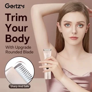 Gertzy Tondeuse - Digitale Clipper - 3 Ingebouwde modi's/standen - Verchroomd Metaal Behuizing - Usb Oplaadbare Trimmer voor Gezichtshaar, Hoofdhaar en Lichaamshaar - Batterij Indicator - Perfecte Lichaamshaar Verzorging - Kleur: Roze Rose