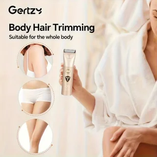 Gertzy Tondeuse - Digitale Clipper - 3 Ingebouwde modi's/standen - Verchroomd Metaal Behuizing - Usb Oplaadbare Trimmer voor Gezichtshaar, Hoofdhaar en Lichaamshaar - Batterij Indicator - Perfecte Lichaamshaar Verzorging - Kleur: Roze Rose