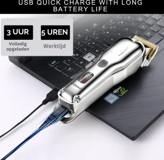 Tondeuse Mannen Hoofdhaar – Haartondeuse – Draadloze Baardtrimmer – Baard Trimmer- Trimapparaat Met Meerdere Opzetstukken – Kapperset Met Kappersmantel – Hair Clipper Waterdicht