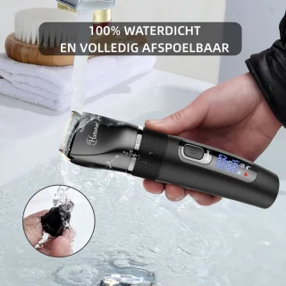 Hatteker 2-in-1 Tondeuse & Neustrimmer voor Heren – Baardtrimmer & Neustrimmer – Waterdicht & Oplaadbaar