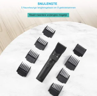 Haartrimmer voor Mannen - Professionele Precisie - Draadloos Oplaadbaar - Geschikt voor Kinderen en Gezinnen - Haarsnijder met Verstelbare Snijlengtes - Compact en Draagbaar - Trimmen en Stylen