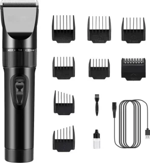 Haartrimmer voor Mannen - Professionele Precisie - Draadloos Oplaadbaar - Geschikt voor Kinderen en Gezinnen - Haarsnijder met Verstelbare Snijlengtes - Compact en Draagbaar - Trimmen en Stylen