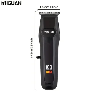 MIGUAN Tondeuse - Digitale Trimmer - Usb Oplaadbare Scheerapparaat voor Gezichtshaar, Hoofdhaar en Lichaamshaar - Batterij Indicator - Perfecte Lichaamshaar Verzorging voor Dames en Heren - Kleur: Zwart