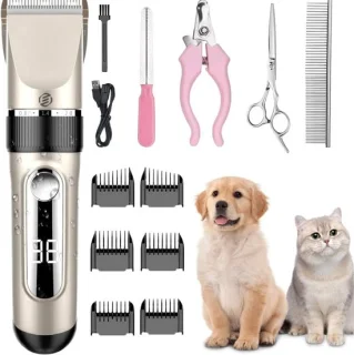 Equivera Hondentondeuse - Hondentrimmer - Tondeuse voor Dikke Vacht - Dieren Tondeuse - Scheerapparaat voor Dieren - Tondeuse voor Honden en Katten