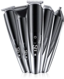 Hatteker 5-in-1 Tondeuse voor Heren – Baardtrimmer, Haartrimmer & Bodygroomer – Professioneel en Oplaadbaar