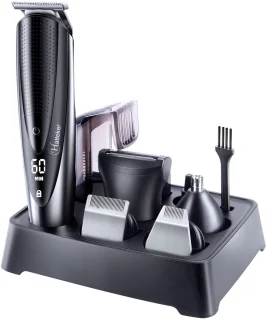 Hatteker 5-in-1 Tondeuse voor Heren – Baardtrimmer, Haartrimmer & Bodygroomer – Professioneel en Oplaadbaar