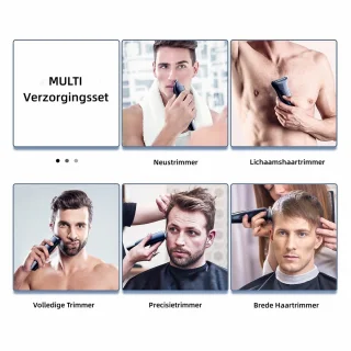 Hatteker 5-in-1 Tondeuse voor Heren – Baardtrimmer, Haartrimmer & Bodygroomer – Professioneel en Oplaadbaar
