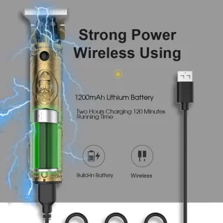 Mrs. Jones Geavanceerde Metalen Professionele Tondeuse - Man Tondeuse Draadloze - 1500 mah Batterij Baard Tondeuse - Familie Kit .