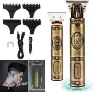 Mrs. Jones Geavanceerde Metalen Professionele Tondeuse - Man Tondeuse Draadloze - 1500 mah Batterij Baard Tondeuse - Familie Kit .