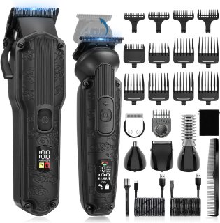 De Scttomon Professionele Tondeuse en 6-in-1 Trimmer Set voor Mannen – Haarknipper, Baardtrimmer, Precisietrimmer, Neustrimmer en Lichaamstrimmer – Complete 6-in-1 Verzorgingsset – Zwart in één oogopslag