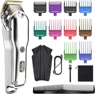 SNJY® Tondeuse Hoofdhaar - Baardtrimmer Mannen - Haartrimmer - 300 minuten werktijd - Zilver