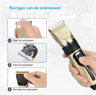 Haartrimmer voor Mannen - Professionele Tondeuse voor Hoofdhaar - Draadloos Oplaadbaar - Verstelbare Snijlengtes - Inclusief Accessoires