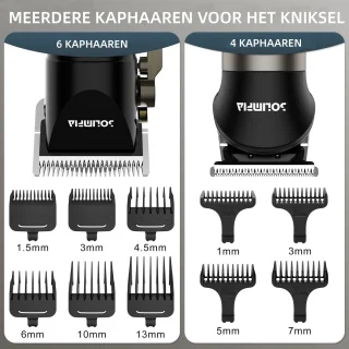 Hatteker Professionele 3-in-1 Tondeuse Set voor Mannen – Draadloze – Haartrimmer, T-Blade Trimmer en Neustrimmer – Complete Grooming Set – Grijze