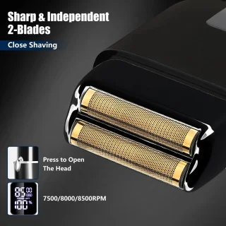 Tondeuse mannen-Baardtrimmers-Professionele Draadloze Tondeuse-Kappersmantel-Baardverzorgings set-voor Thuis, Kapper-Zwart