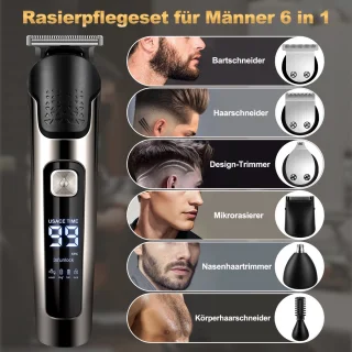 Multifunctionele trimmer voor haar en baard 6-in-1 tondeuse