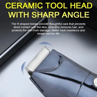 Gertzy Tondeuse - Digitale Clipper - 3 Ingebouwde modi's/standen - Verchroomd Metaal Behuizing - Usb Oplaadbare Trimmer voor Gezichtshaar, Hoofdhaar en Lichaamshaar - Batterij Indicator - Perfecte Lichaamshaar Verzorging - Kleur: Blauw