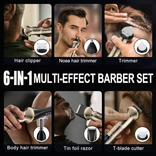 6-in-1 Baard- en Neustrimmer Tondeuse