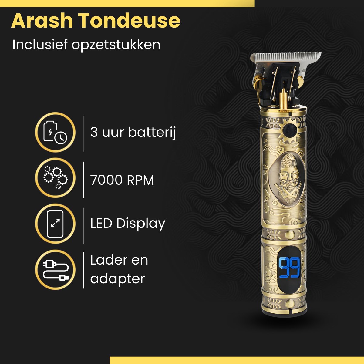 Wat vinden we goed aan de arash® Professionele Draadloze Haar- en Baardtrimmer