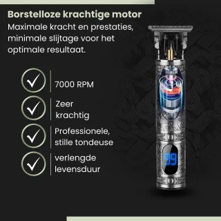 arash® Tondeuse Mannen 2025 - Draadloze Haartrimmer Grijs