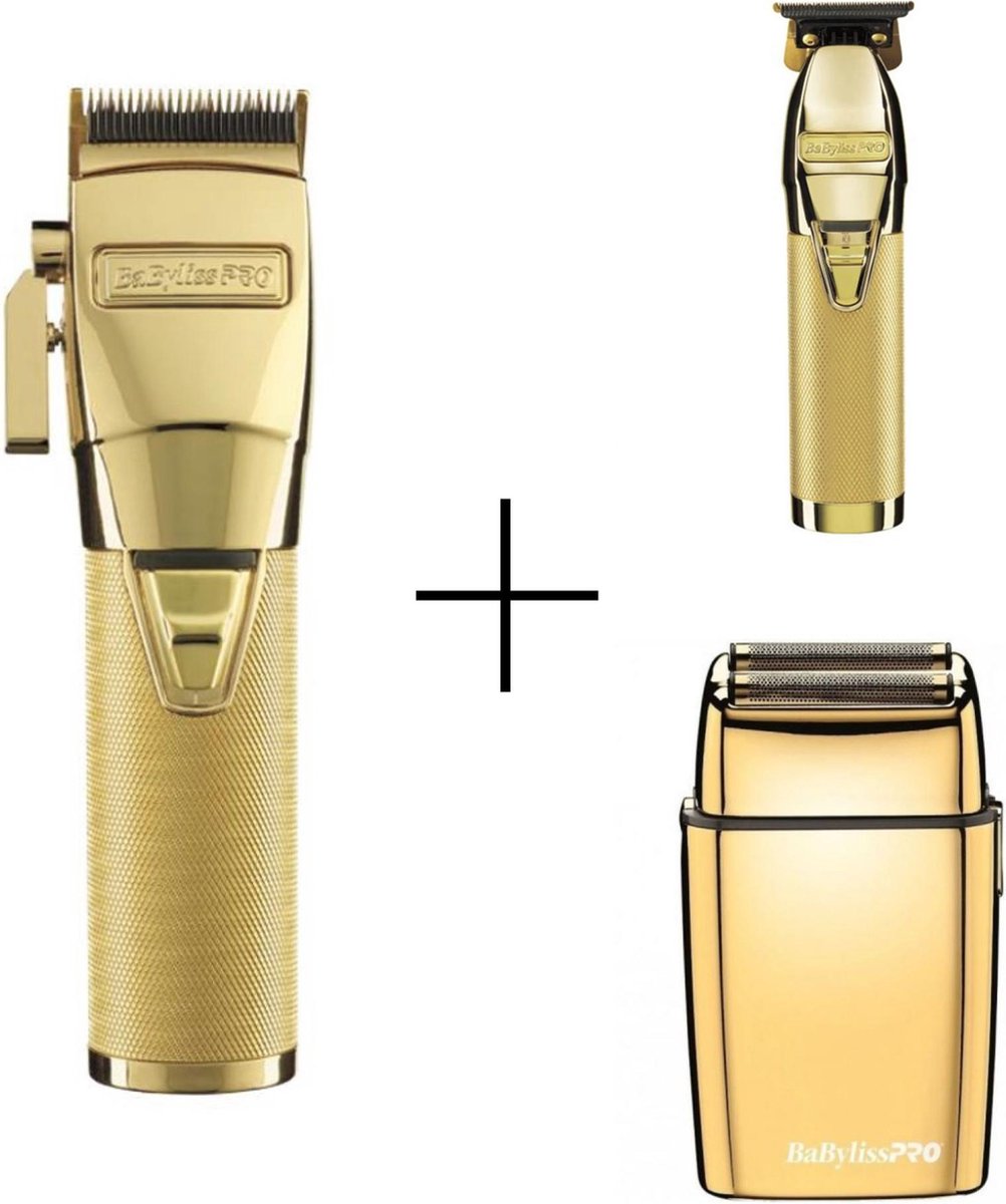 De Babyliss Skeleton Gold + GoldFX Tondeuse + Gold Shaver in één oogopslag