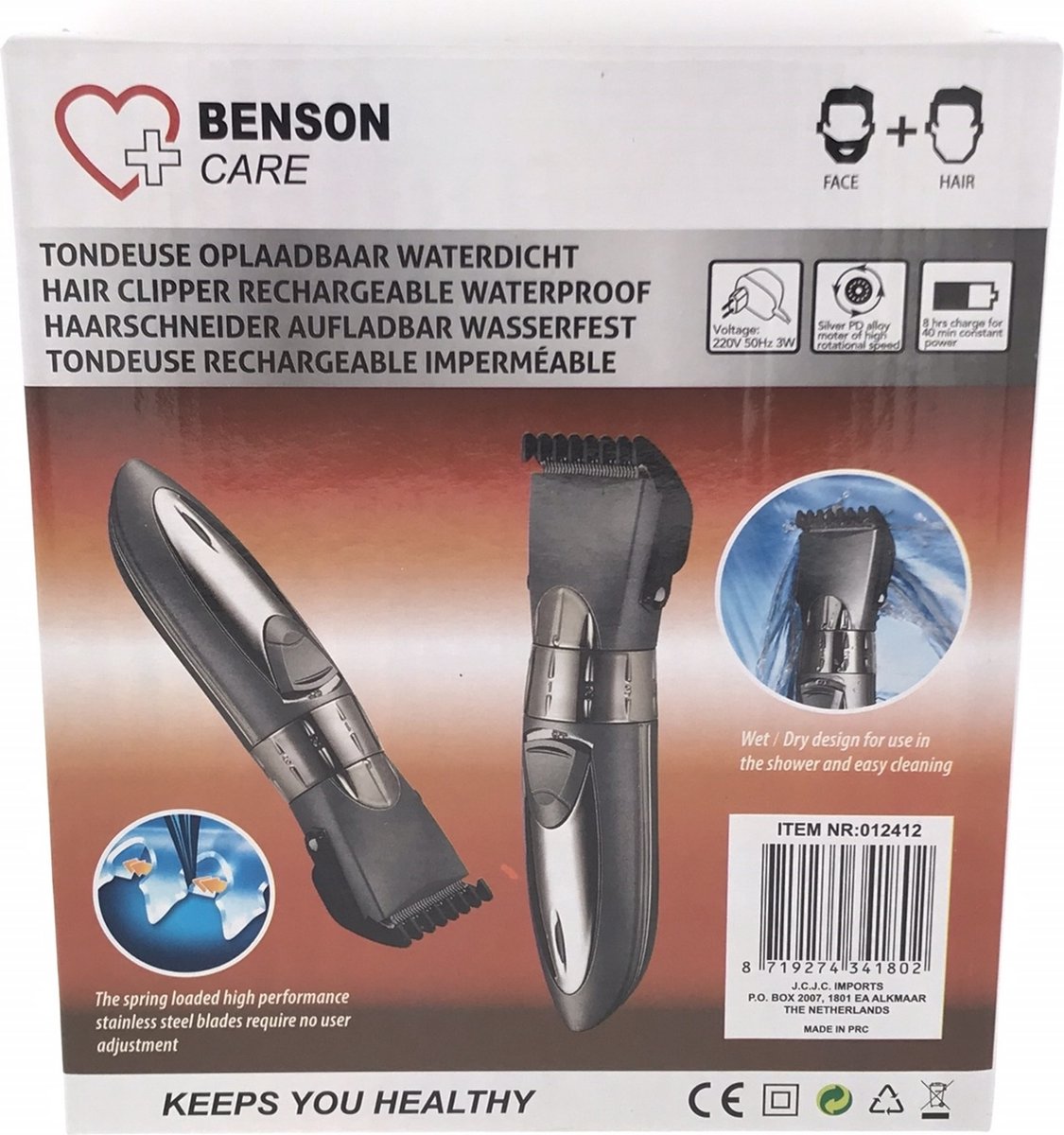 Wat vinden we goed aan de Benson Care Draadloze Waterdichte Tondeuse